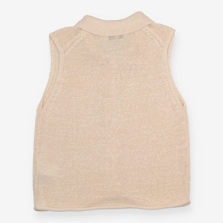 & Other Stories Cream Collared Sleeveless Knit Top
