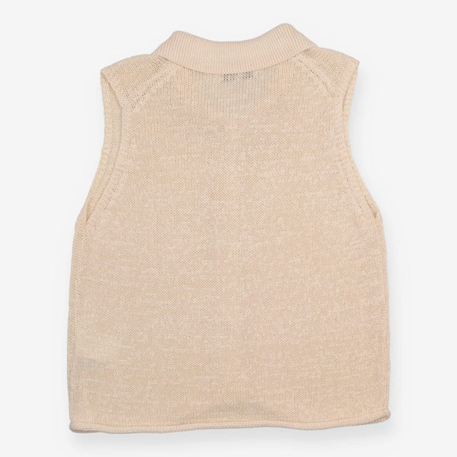 & Other Stories Cream Collared Sleeveless Knit Top
