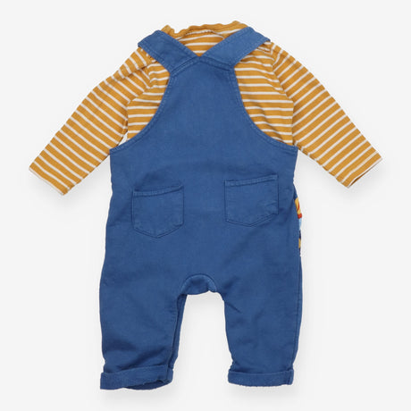 Blue Dungarees with Trailer Animals 