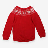 Red Knit Snowflake Sweater
