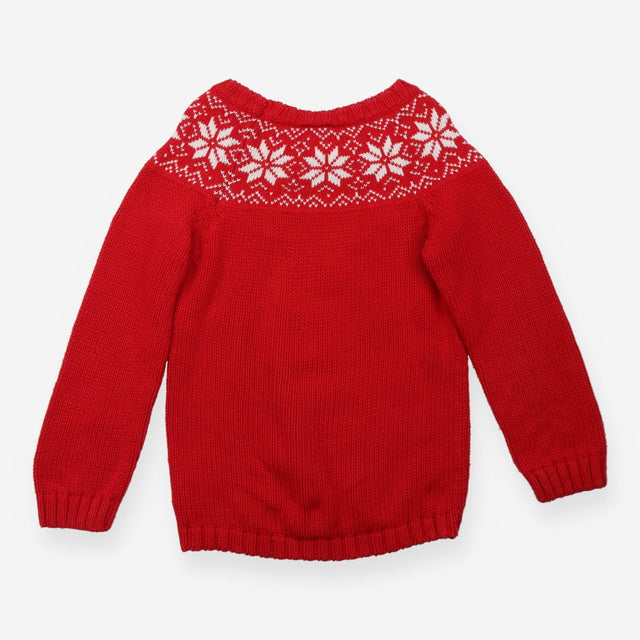Red Knit Snowflake Sweater