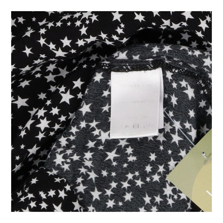 Black Short Sleeve Frill Shirt Scatter Star Print