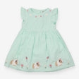 Green gingham guinea pig dress