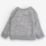 Sweatshirt Grey with Cream Monsters