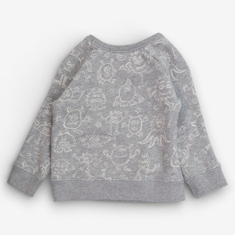 Sweatshirt Grey with Cream Monsters