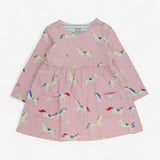Dress Long Sleeve Jersey Pink with Horses