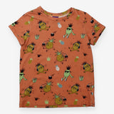Tee Orange with Holiday Pineapples Prints
