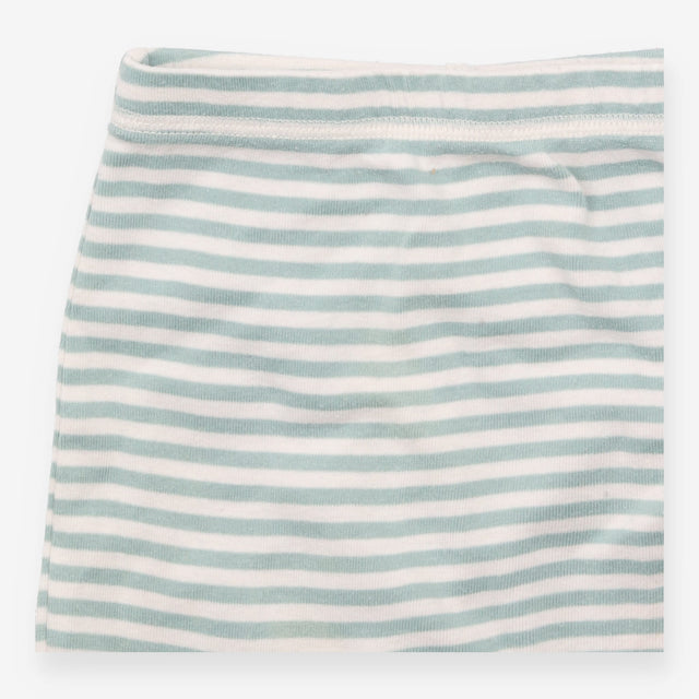 Leggings green and white striped