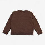 Sweater brown with applique tractors