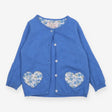 Blue Floral Hearts Cardigan - Lily Rose