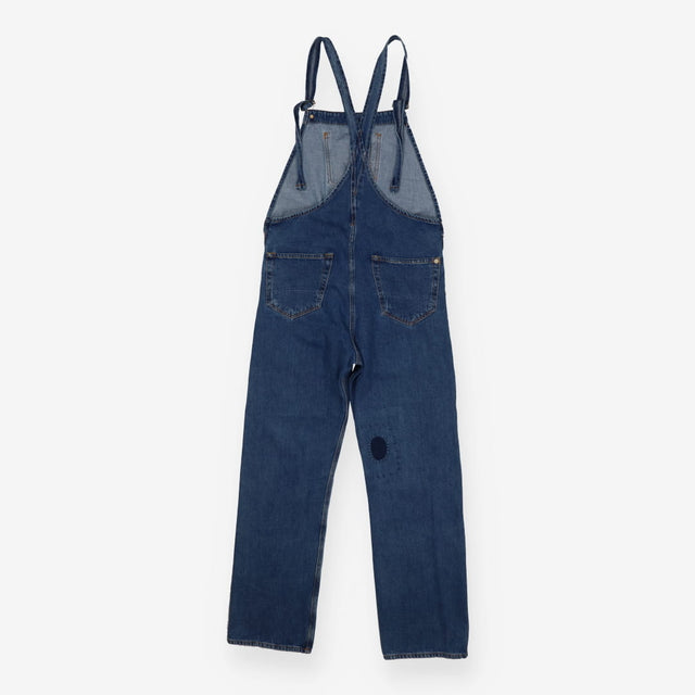 Dungarees blue patchwork detail