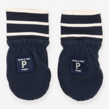 Navy Mittens White Stripes 