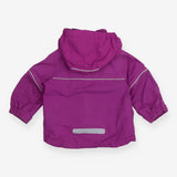 Waterproof Coat Purple with Pink and Green Zips