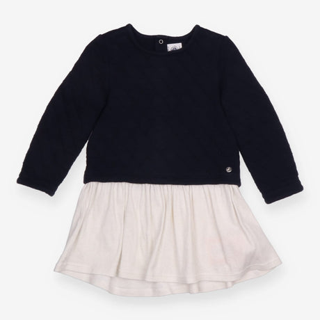 Dress long sleeves navy and white
