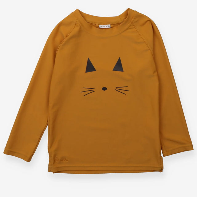 Rash vest brown cat face