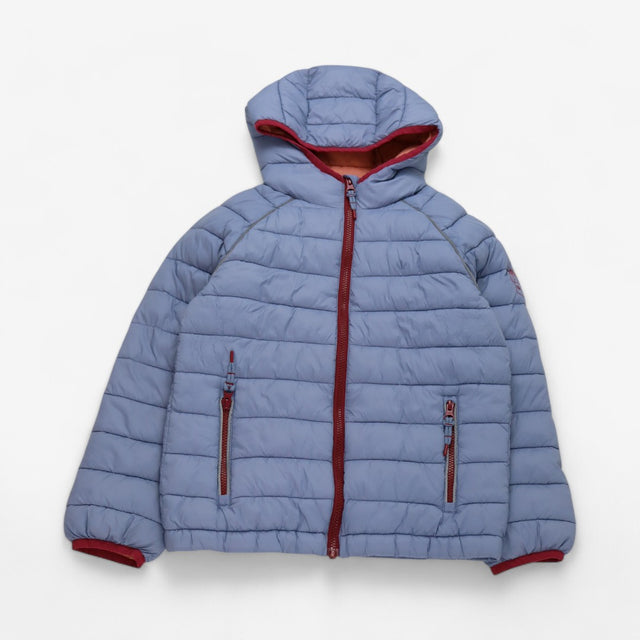 Coat blue padded with orange lining