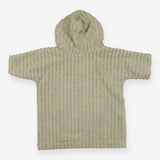 Poncho green towelling stripe