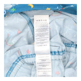 Jumpsuit Teal Blue Celestial Print Wrap Front