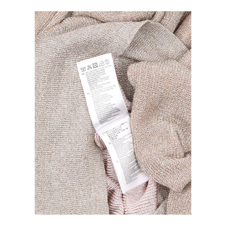 Metallic Scoop Neck Fine Knit Jumper Champagne