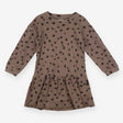 Dress Long Sleeved Brown with Black Spots
