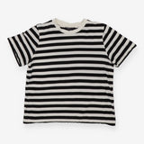 Monochrome striped crew neck t-shirt