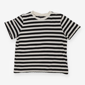 Monochrome striped crew neck t-shirt
