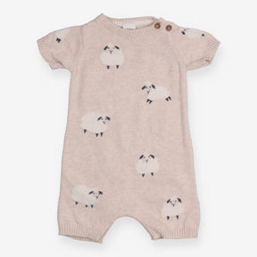 Romper knit cream sheep