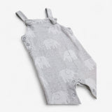 Dungarees Grey with White Elephants