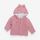 Hooded Cardigan Pink with Flower Lining
