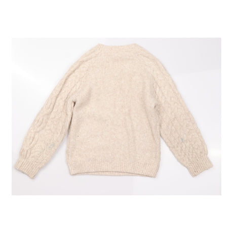 Cream Cable Knit Jumper with Sequins