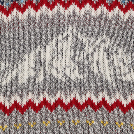 Hooded Cardi Grey Reindeer Knit 