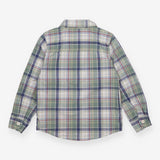 Shirt Long Sleeve Green and Blue Check