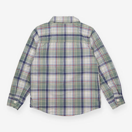 Shirt Long Sleeve Green and Blue Check