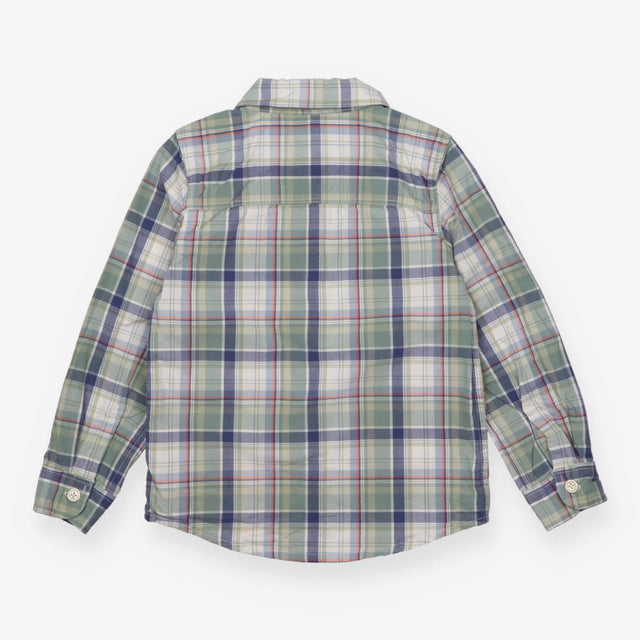 Shirt Long Sleeve Green and Blue Check