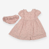 Dress pink cord florals with bloomers