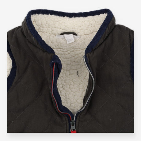 Gilet green with fleece lining