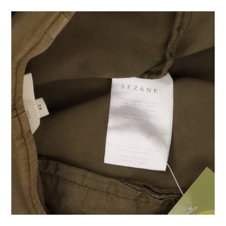 Khaki Green Shorts with Tortoiseshell Belt Loops
