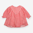 Coral gingham dress