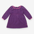 Dress LS purple pink stripe jersey