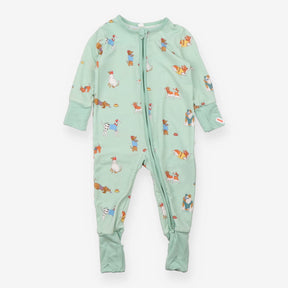 Sleepsuit Green with Dogs