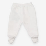 Joggers with feet white padded silver stars