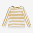 Joules Mustard Stripe Long Sleeve Top – 100% Cotto