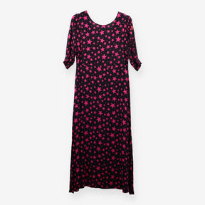 Pink Star Midi Dress – Short Sleeve