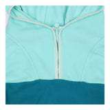 Blue and Green hooded fleece
