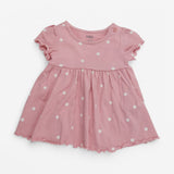 Dress SS Pink White Spots