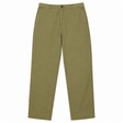 Trousers Cotton Linen Blend Pull On Olive Green