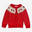 Cardigan Knit Red Robin Fairisle