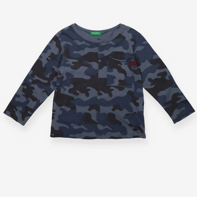 Blue Camouflage Long Sleeve - United Colors Of Ben