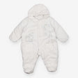 Pramsuit Cord White Hippo and Koala Appliques