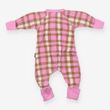 Wondersuit Pink and Tan Check